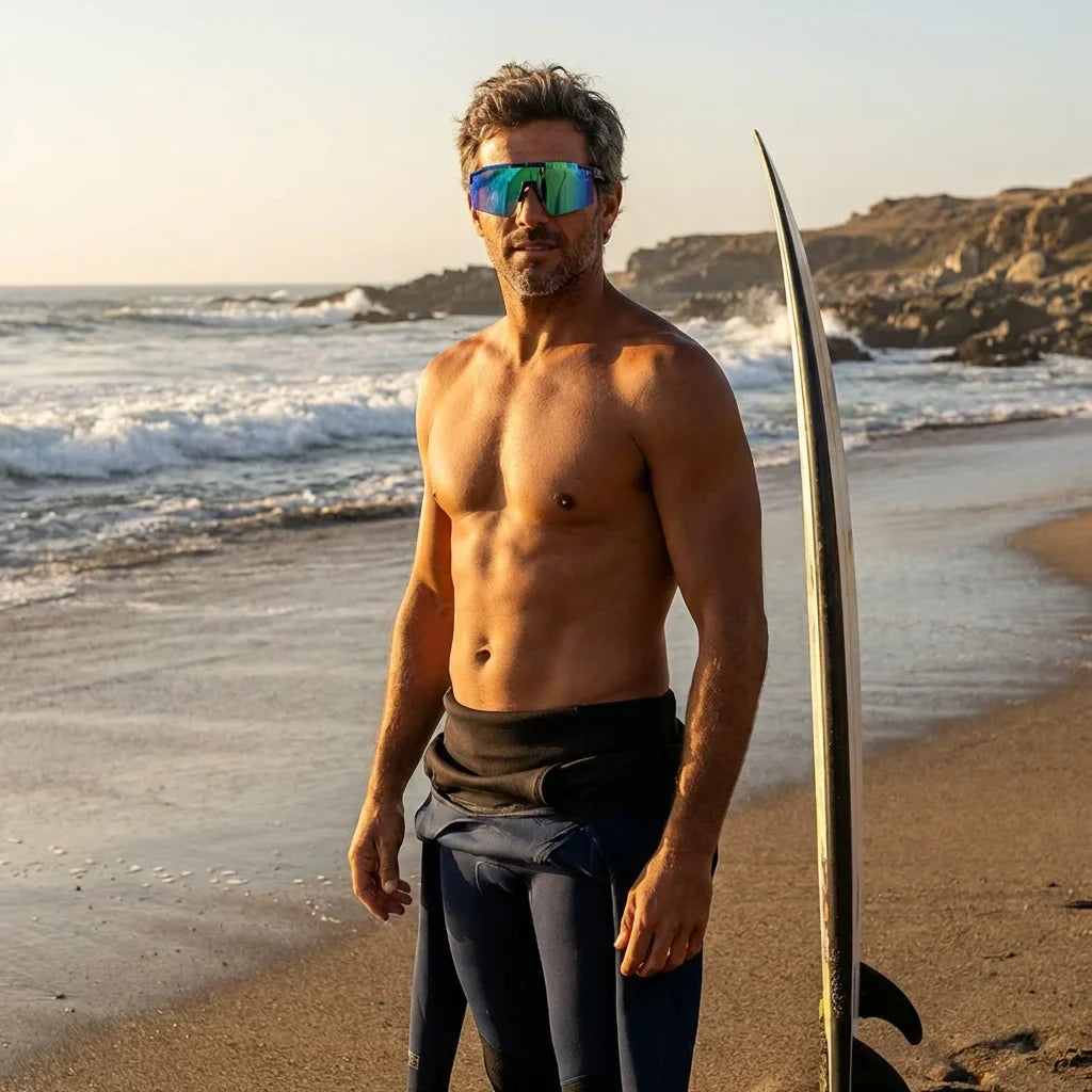 Bonoboss Santiago Azul - Trail running con lentes deportivos #editorial_action2 #color_azul