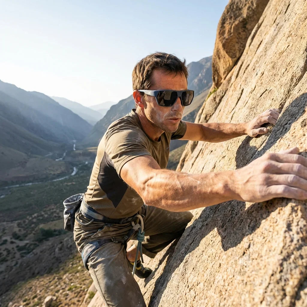 Bonoboss Andes Azul - Escalada con lentes deportivos #editorial_action6 #color_azul
