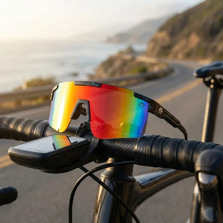 Bonoboss Santiago Negro - Surf playa con lentes deportivos #editorial_action3 #color_negro