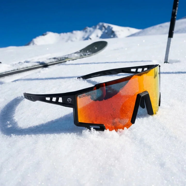 Bonoboss Backside Sunset - Detalle lentes deportivos contexto #editorial_detail2 #color_sunset