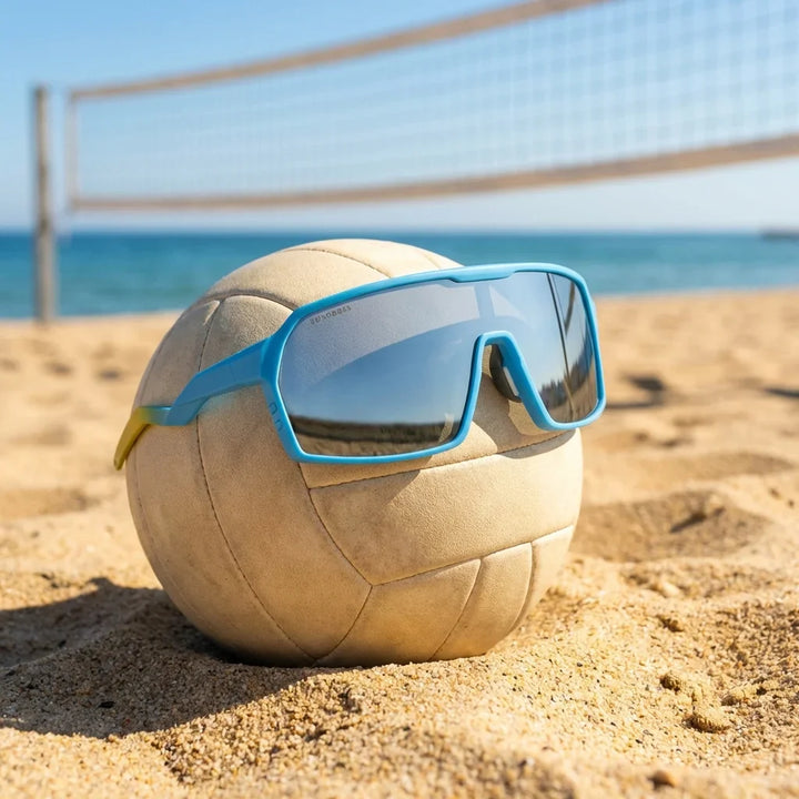 Bonoboss Rudolph Blue - Detalle lentes deportivos primer plano #editorial_detail4 #color_blue