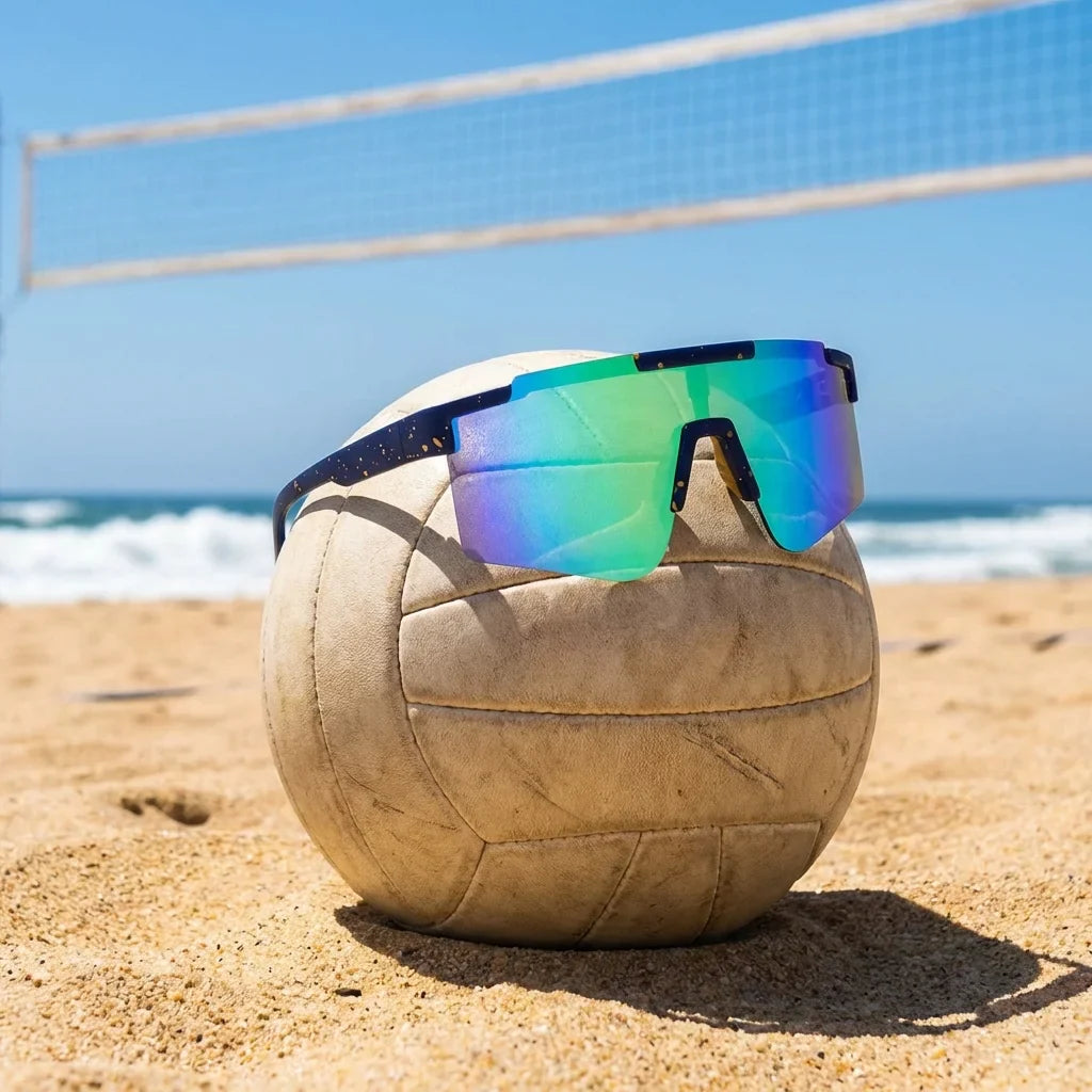 Bonoboss Santiago Azul - Detalle lentes deportivos primer plano #editorial_detail4 #color_azul