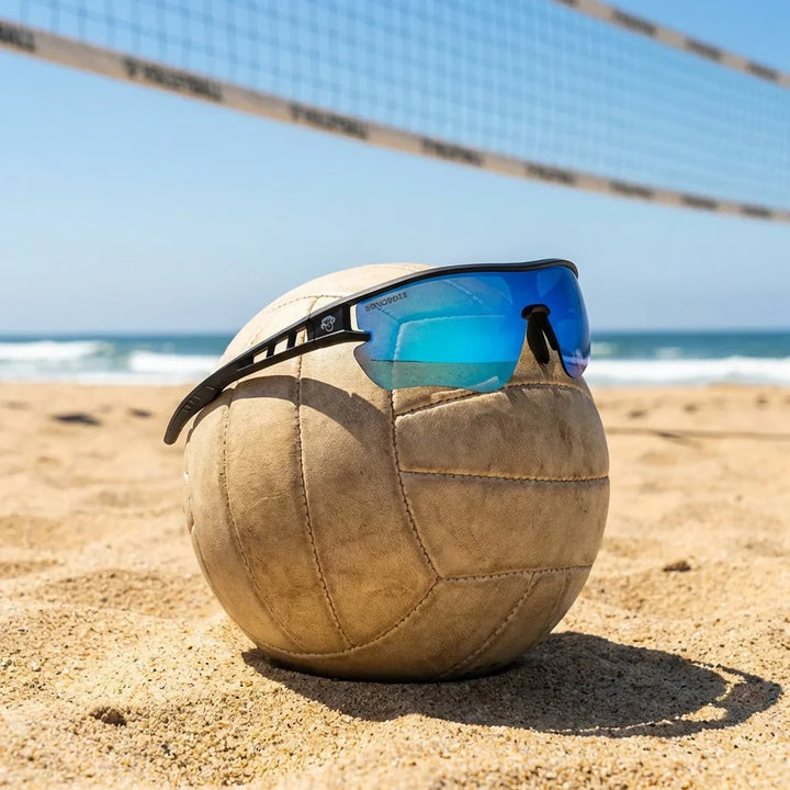 Bonoboss Strive Sky - Detalle lentes deportivos composicion #editorial_detail1 #color_sky