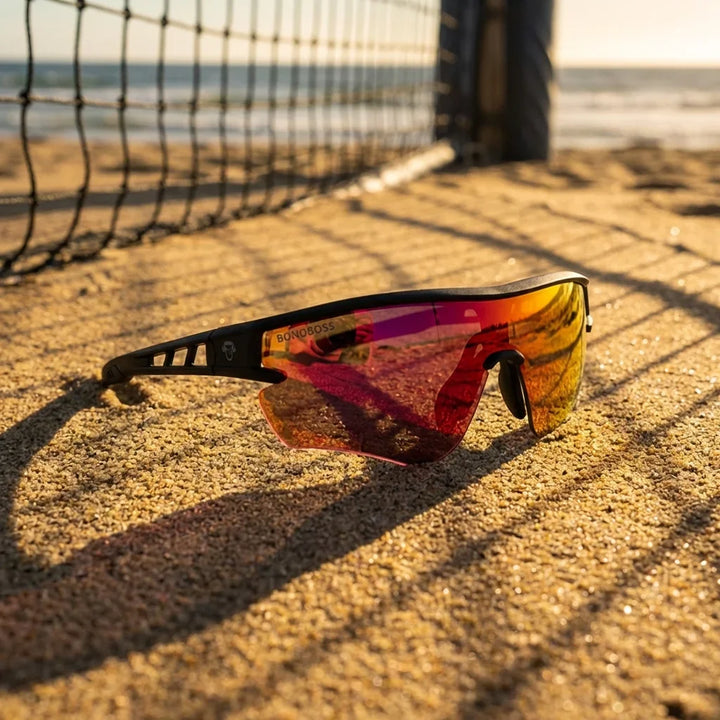 Bonoboss Strive Rojo - Detalle lentes deportivos composicion #editorial_detail1 #color_rojo