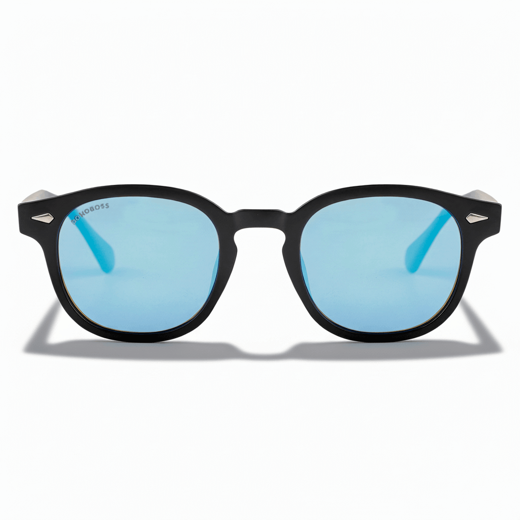 anteojos de sol polarizados redondos de botellas plásticas recicladas sustentable color verde. cristal color negro #color_olive