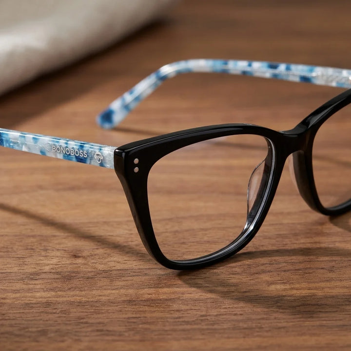 Amber Clip Sol negro armazon en detalle Bonoboss #editorial_armazon #color_negro