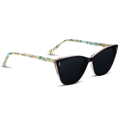 anteojos opticos agatados de mujer con clip de sol polarizado con sobrelente lentes con receta verde montado