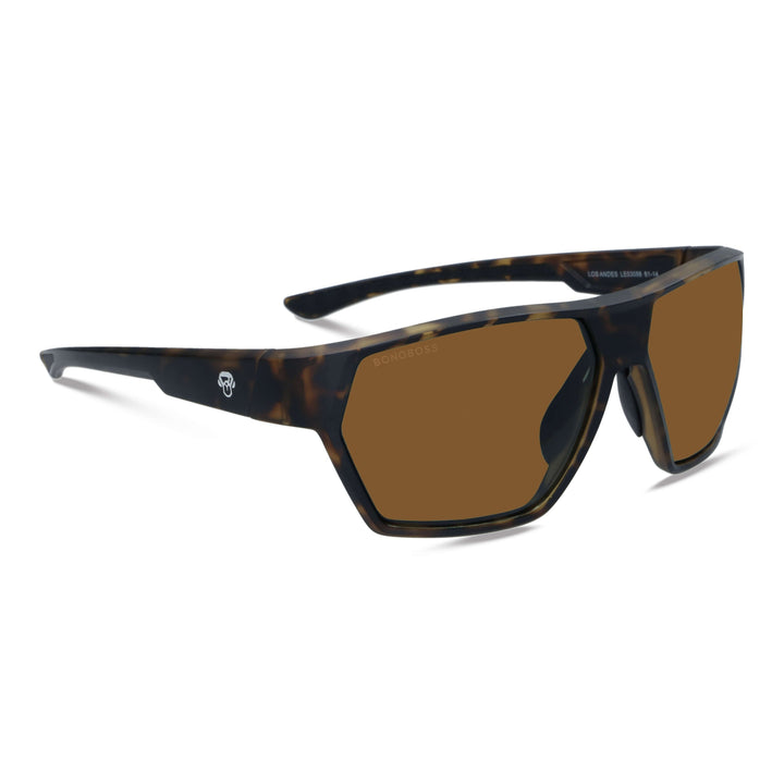 Andes lentes de sol deportivos armazón carey cristal café vista tres cuartos para hombre y mujer #color_carey