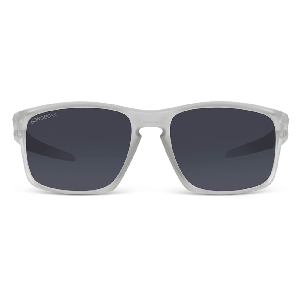 lentes anteojos de sol de platico reciclado rectangulares clasicos color transparente para mujer y hombre