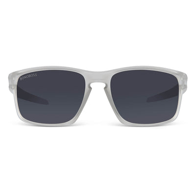 lentes anteojos de sol de platico reciclado rectangulares clasicos color transparente para mujer y hombre