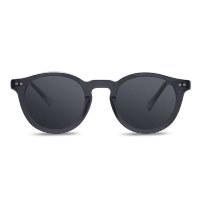 marcos opticos redondos con sobre lente clip sol iman polarizado para hombre y mujer de color transparente vista angulada