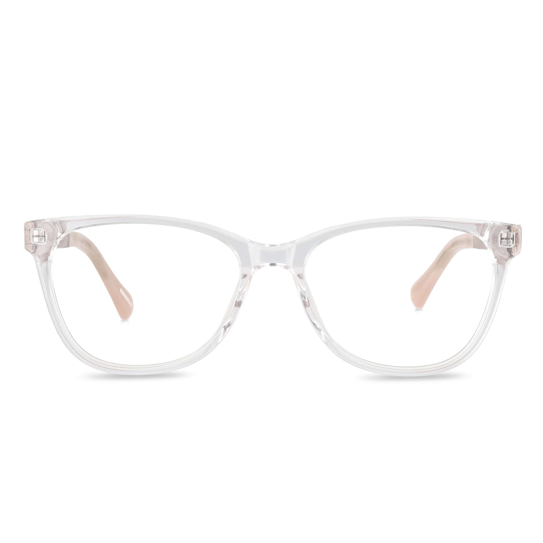 Vista frontal de Hanga Roa lentes ópticos hombre color transparente #color_transparente