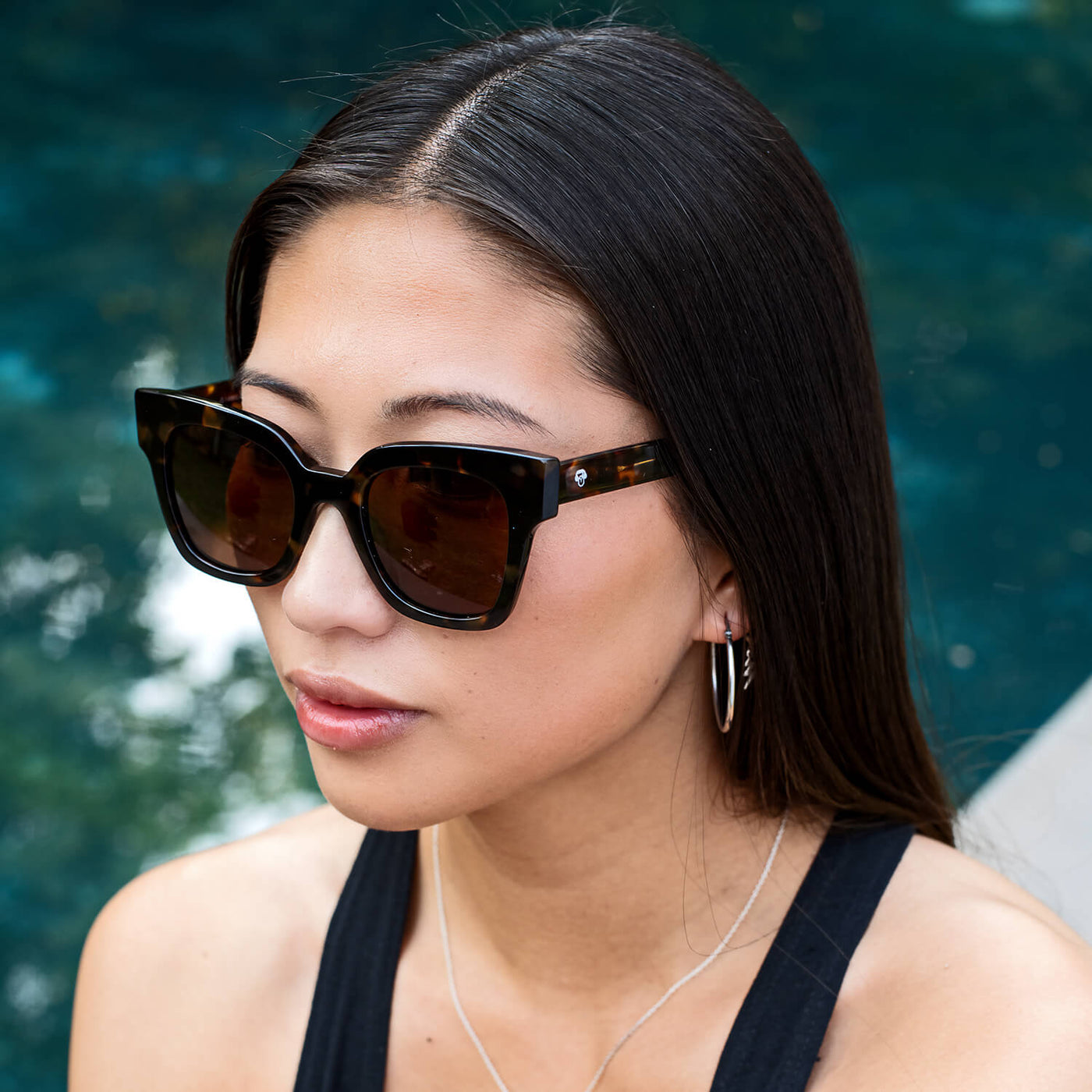 lentes agatados grandes polarizados de sol hombre mujer con receta vista laterla color carey