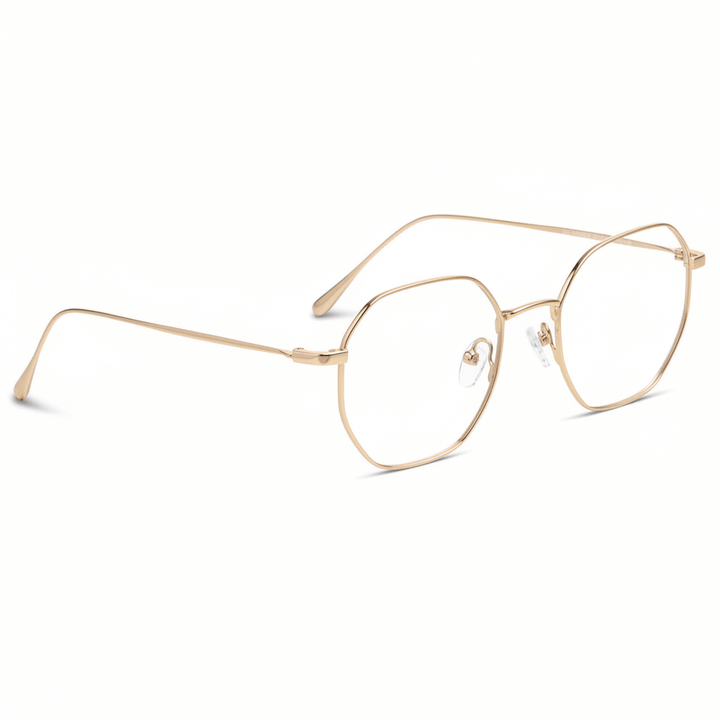 armazon optico con clip de sol polarizado delgado y liviano con o sin receta optica bonoboss distribuidor de marcos opticos mayorista de opticas #color_gold