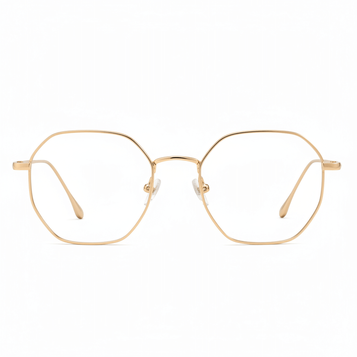 armazon optico con clip de sol polarizado delgado y liviano con o sin receta optica bonoboss distribuidor de marcos opticos mayorista de opticas #color_gold