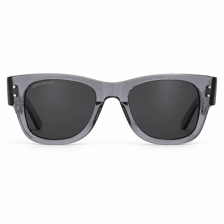 Lentes de sol polarizados Arrayán Gris transparente, Lente gris vista frontal #color_gris #foto_frontal