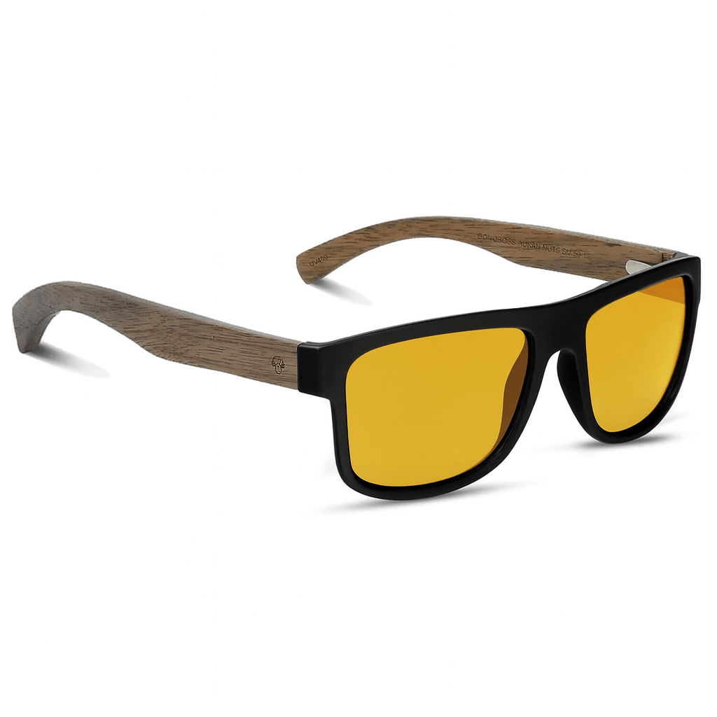 anteojos gafa de sol polarizada sustentable ecologica de plastico reciclado bonoboss modelo aukan negro con degradé azul foto angulada #color-marco_negro