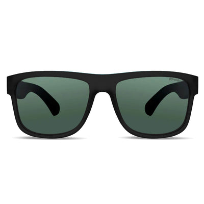 anteojos de sol rectangulares polarizados negros para hombre y mujer con lentes de color g15