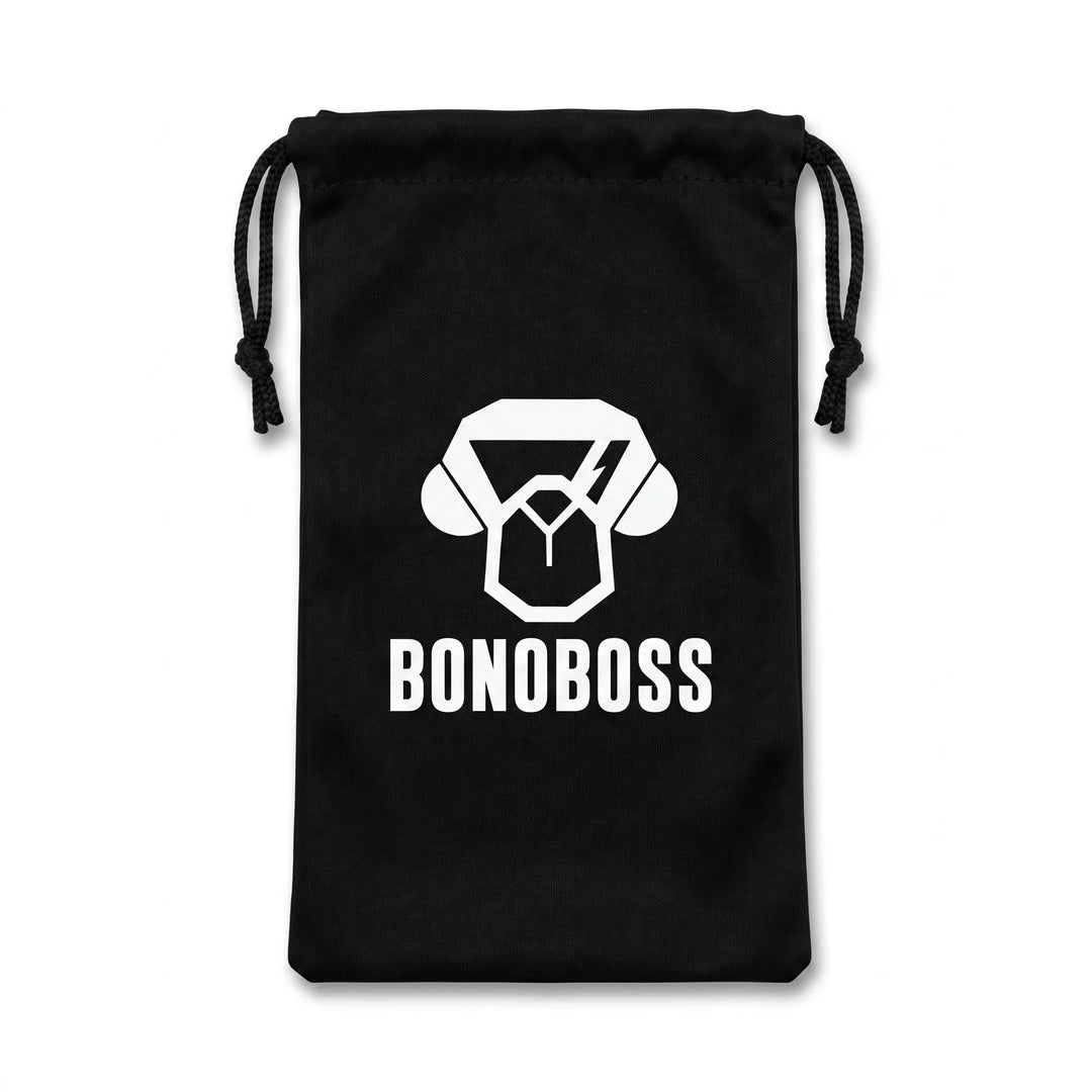 Bolso de Microfibra para Lentes Bonoboss 17x9 cm — vista frontal sobre fondo blanco, set de 2 unidades
