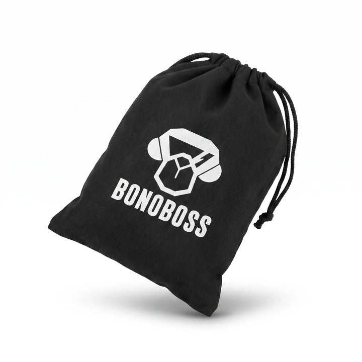 Bolso de Microfibra para Lentes Bonoboss 17x9 cm — vista tres cuartos sobre fondo blanco, set de 2 unidades
