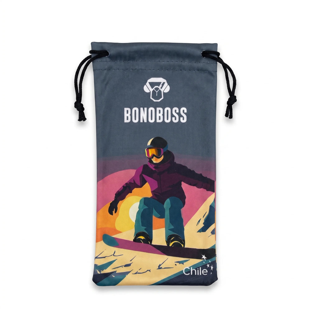 Bolso de Microfibra Powder Bonoboss 17x9 cm — vista frontal sobre fondo blanco, premium diseñado en Chile