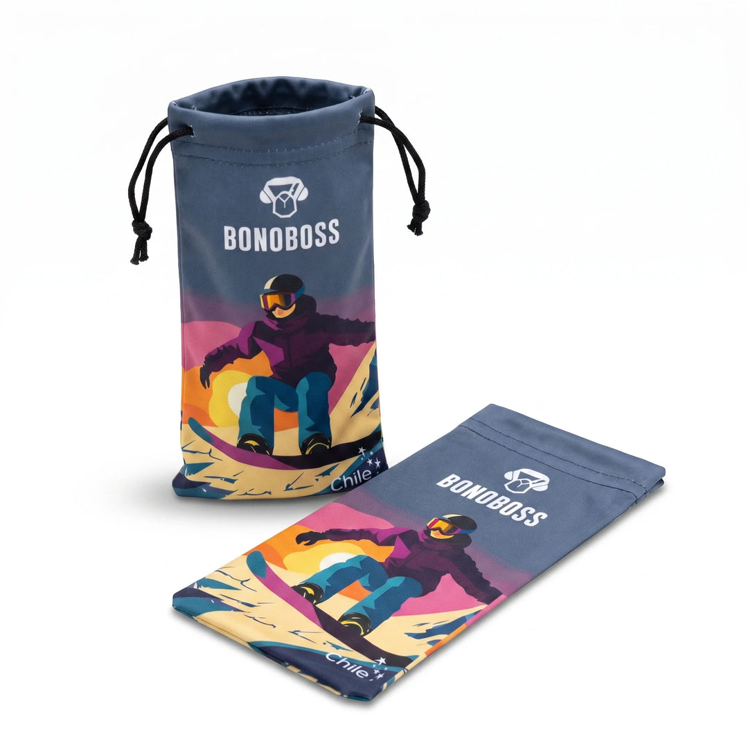 Bolso de Microfibra Powder Bonoboss 17x9 cm — set completo de unidades sobre fondo blanco, premium diseñado en Chile