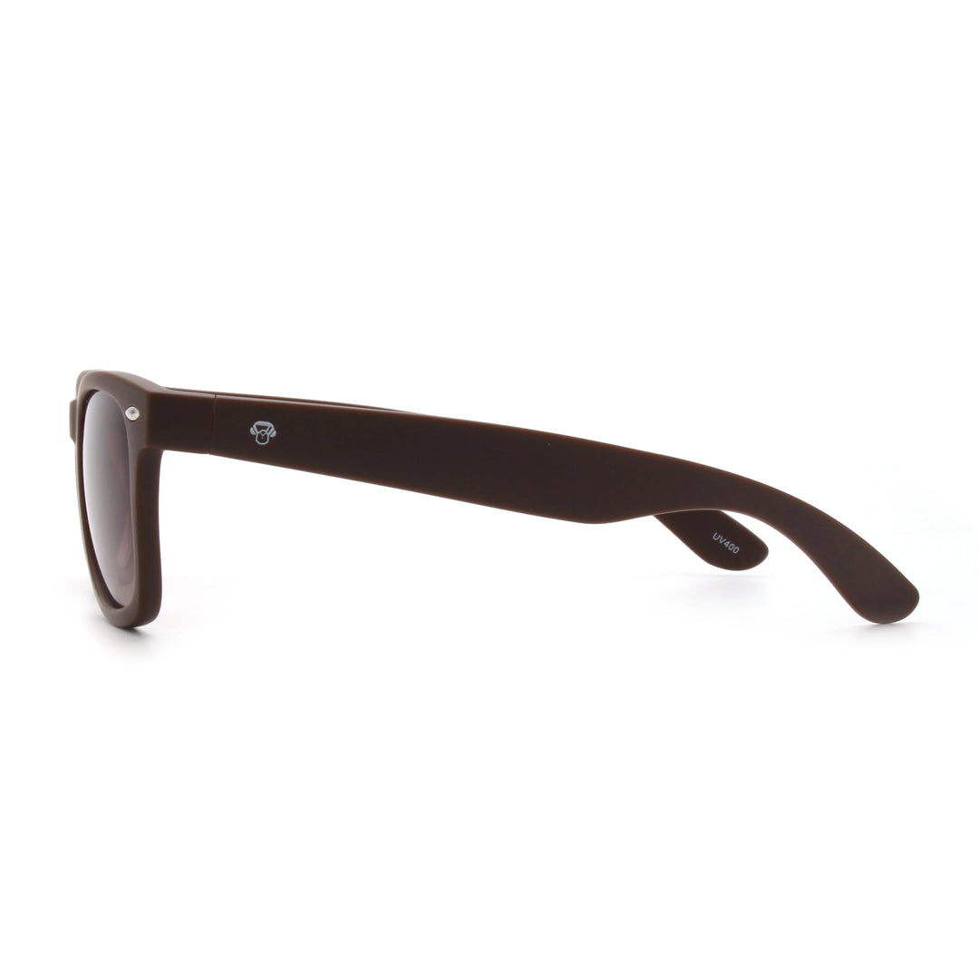 Acacia RPET Café lentes de sol cristal Gradiente Cafe vista lateral unisex madera reciclada #color_gradiente-cafe