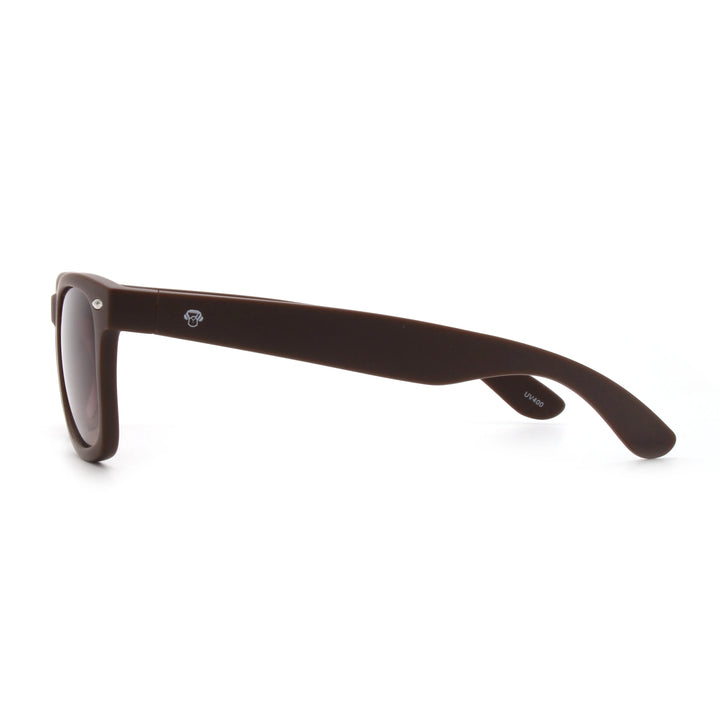 Acacia RPET Café lentes de sol cristal Gradiente Cafe vista lateral unisex madera reciclada #color_gradiente-cafe