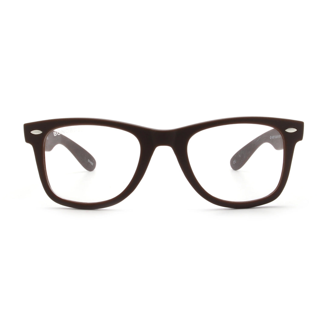 Acacia RPET Café lentes de sol demo sin tinte vista frontal unisex madera reciclada #color_demo