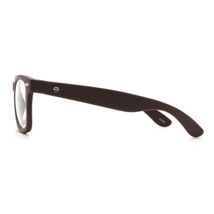 Acacia RPET Café lentes de sol demo sin tinte vista lateral unisex madera reciclada #color_demo