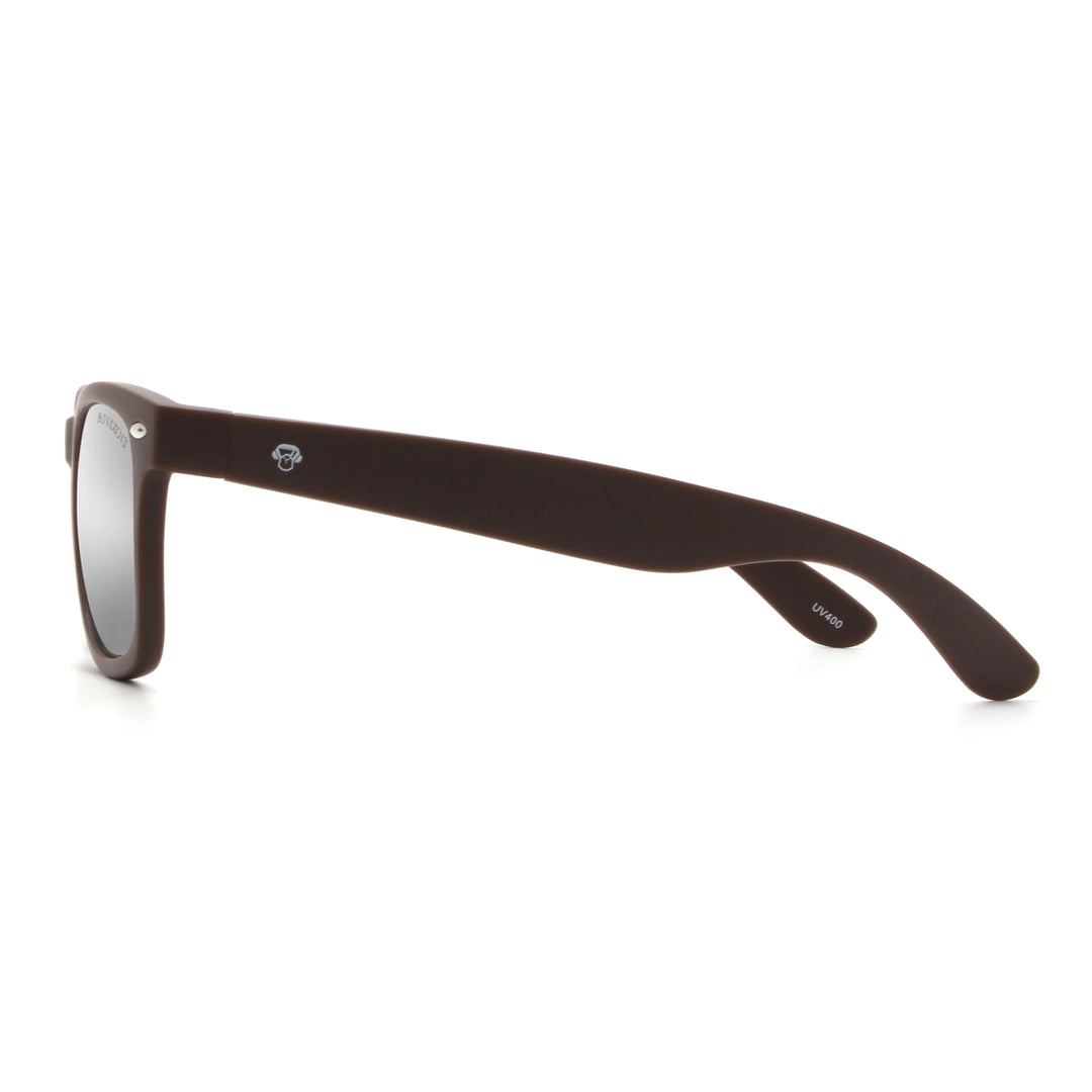 Acacia RPET Café lentes de sol cristal Espejado Silver vista lateral unisex madera reciclada #color_espejado-silver