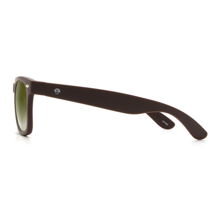 Acacia RPET Café lentes de sol cristal Gradiente Olive vista lateral unisex madera reciclada #color_gradiente-olive