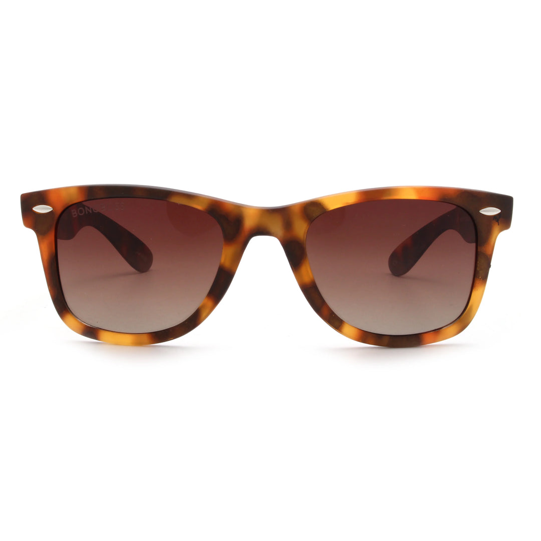 Acacia RPET Carey lentes de sol cristal Gradiente Cafe vista frontal unisex madera reciclada #color_gradiente-cafe