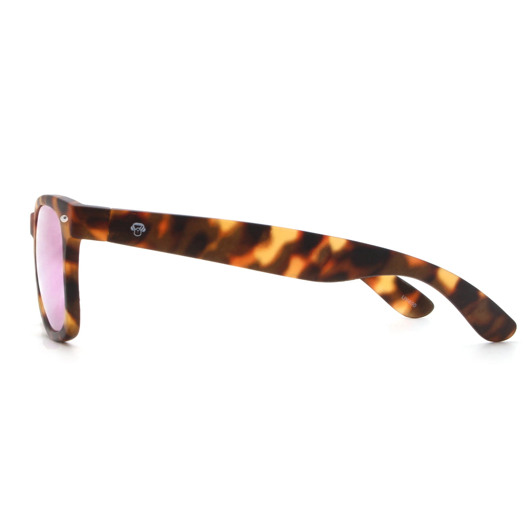 Acacia RPET Carey lentes de sol cristal Espejado Pink vista lateral unisex madera reciclada #color_espejado-pink