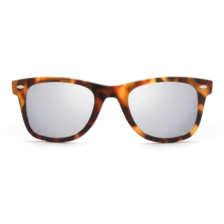 Acacia RPET Carey lentes de sol cristal Espejado Silver vista frontal unisex madera reciclada #color_espejado-silver