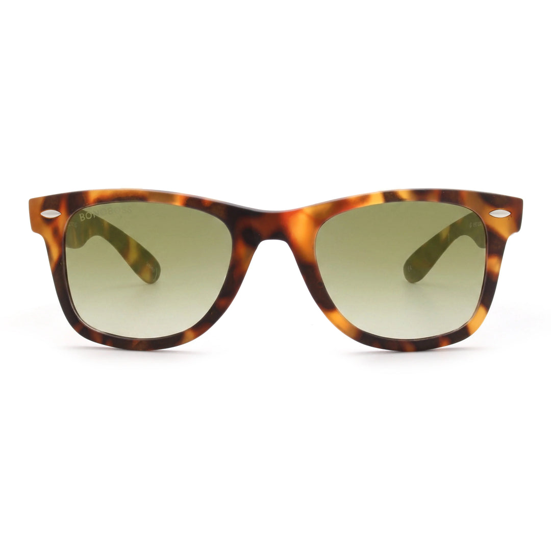 Acacia RPET Carey lentes de sol cristal Gradiente Olive vista frontal unisex madera reciclada #color_gradiente-olive