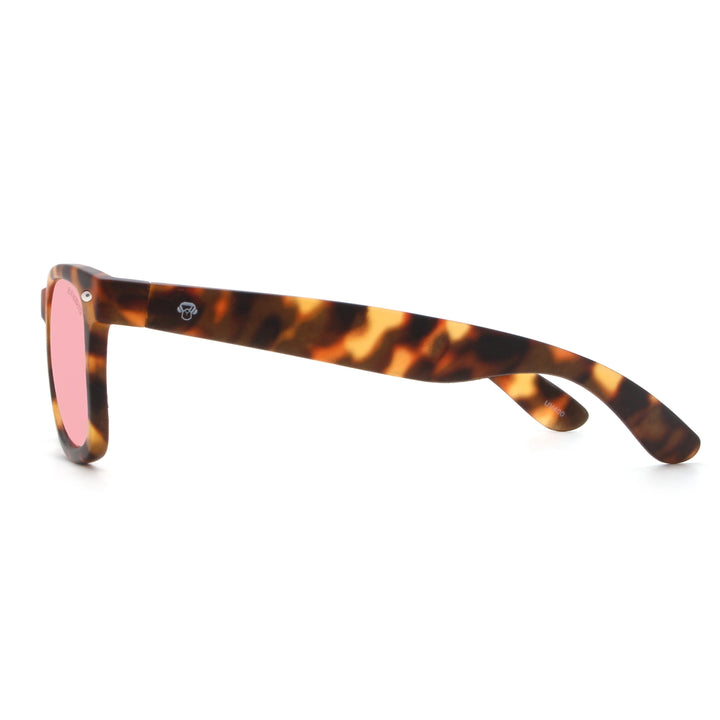 Acacia RPET Carey lentes de sol cristal Pink vista lateral unisex madera reciclada #color_pink