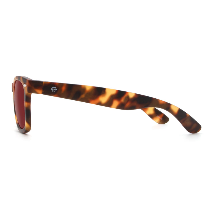 Acacia RPET Carey lentes de sol cristal Rojo vista lateral unisex madera reciclada #color_rojo