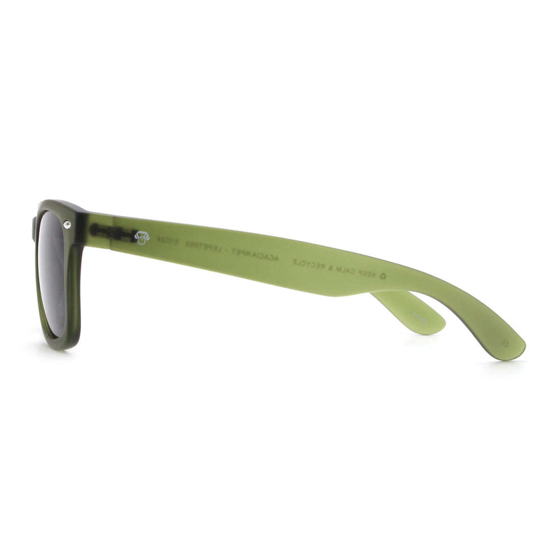 Acacia RPET Olive lentes de sol cristal Negro vista lateral unisex madera reciclada #color_negro