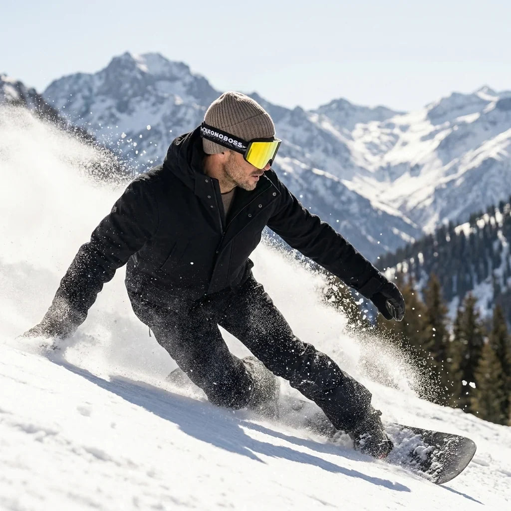 Bonoboss Antiparra Magnet Powder Talla L Dorado - skier action descenso cordillera #editorial_lifestyle1 #color_dorado