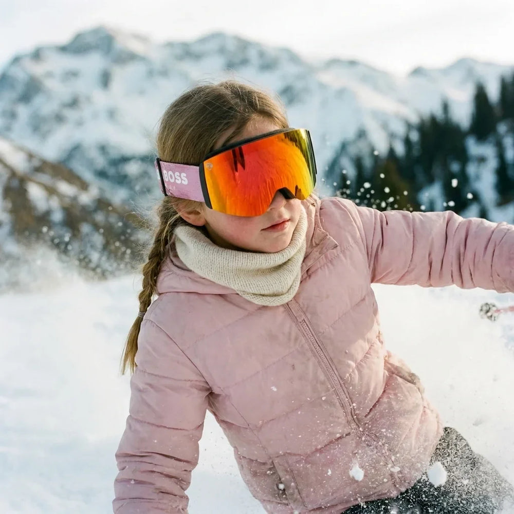 Bonoboss Antiparra Magnet Powder Talla S Rojo - skier action descenso cordillera #editorial_lifestyle1 #color_rojo