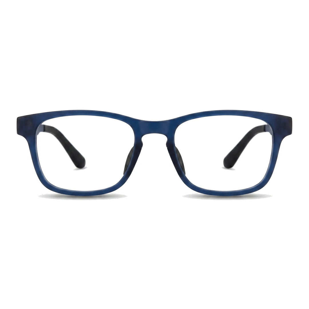 Lentes ópticos deportivos Bonoboss Bryant Azul vista frontal armazón TR90 para básquetbol #editorial_frontal #color_azul