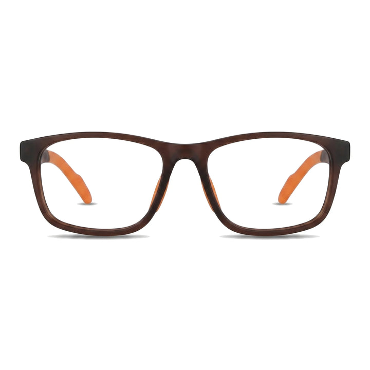 Lentes ópticos deportivos Bonoboss Bryant Naranjo vista frontal armazón TR90 básquetbol #editorial_frontal #color_naranjo