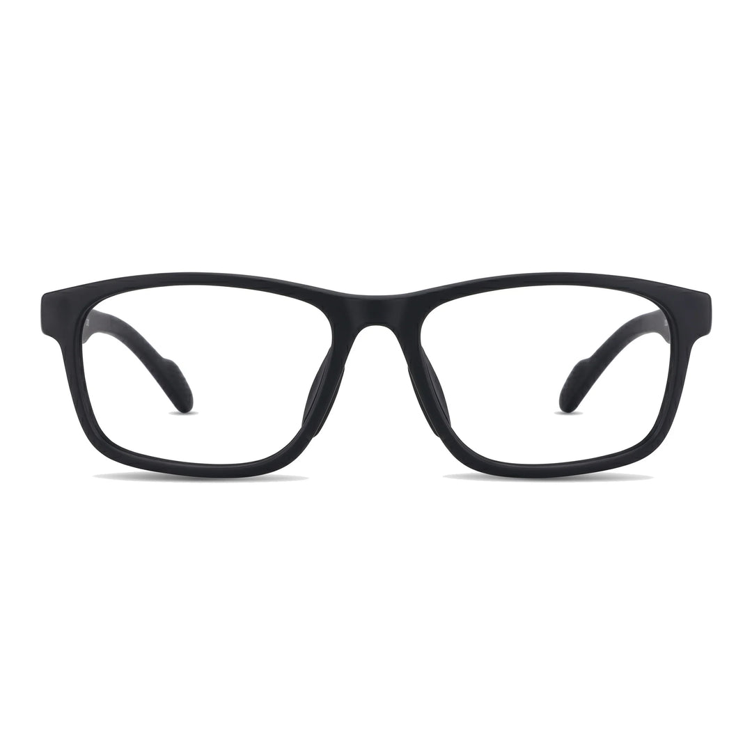 Lentes ópticos deportivos Bonoboss Bryant Negro vista frontal armazón TR90 para básquetbol #editorial_frontal #color_negro