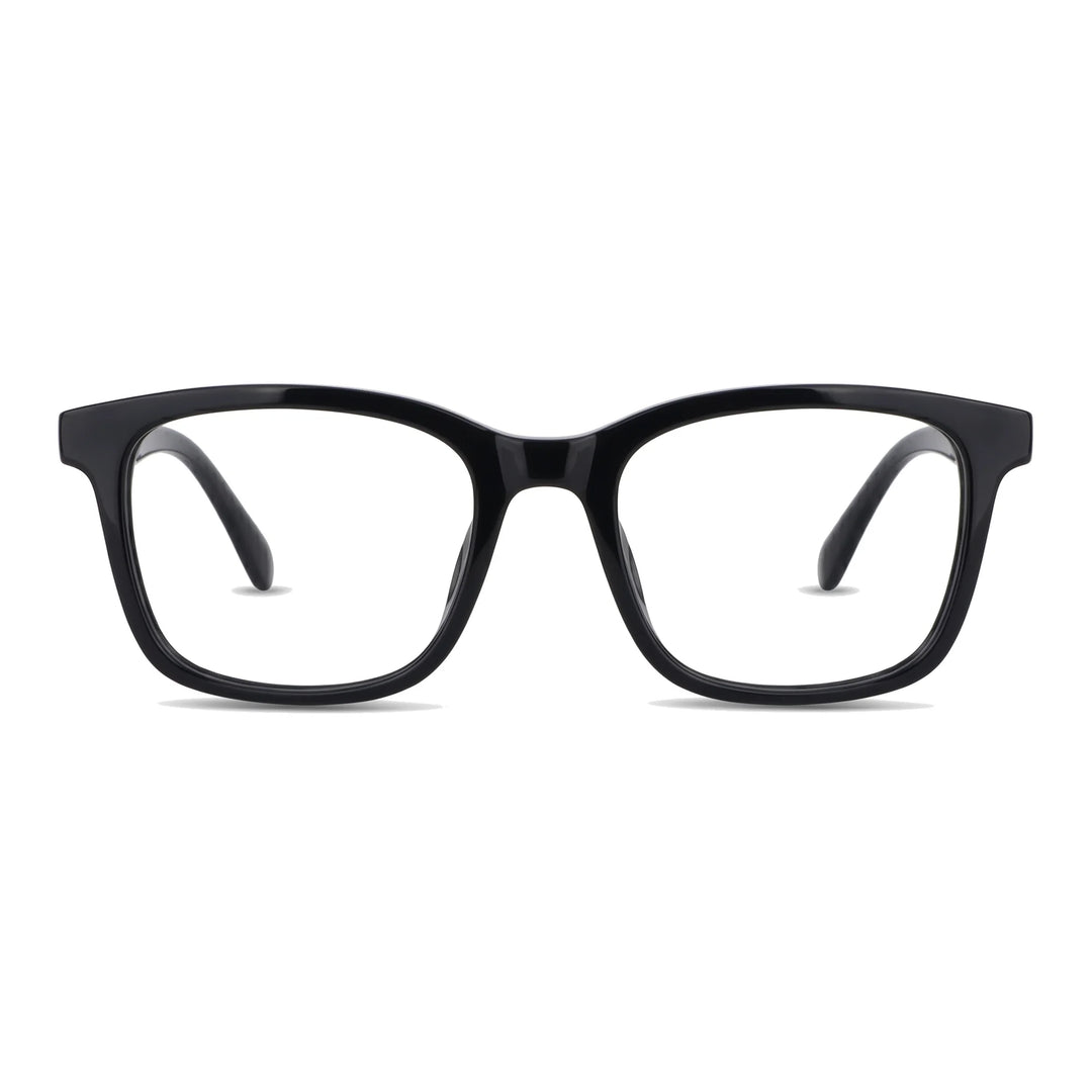 Lentes ópticos deportivos Bonoboss Comaneci Negro rectangulares vista frontal para gimnasia #editorial_frontal #color_negro
