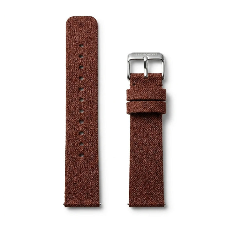 Bonoboss Correa Ultra Thin Nylon 22mm Cafe - layout flat lay vista cenital #editorial_wb_canonical #color_cafe