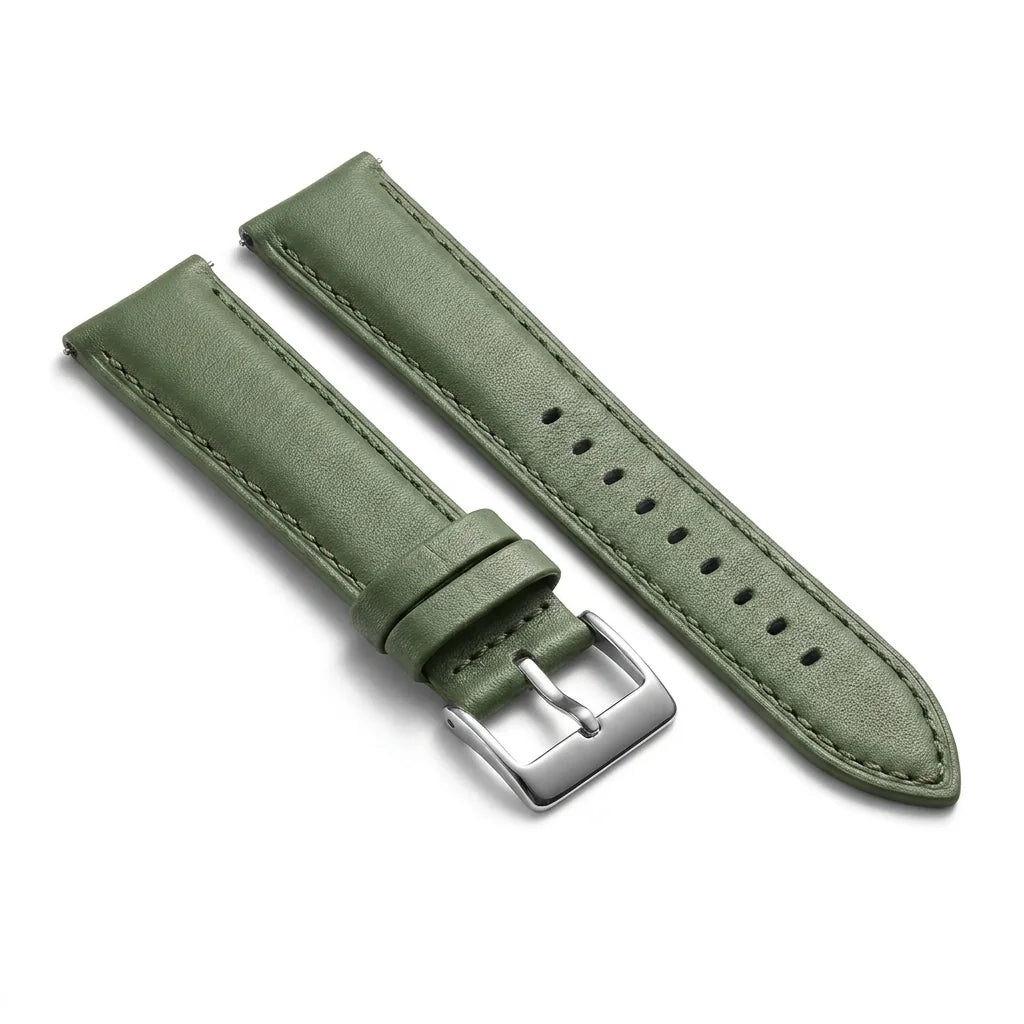 Bonoboss Correa Cuero Premium 22mm Green - vista 3/4 oblicua #editorial_wb_3qtr #color_green