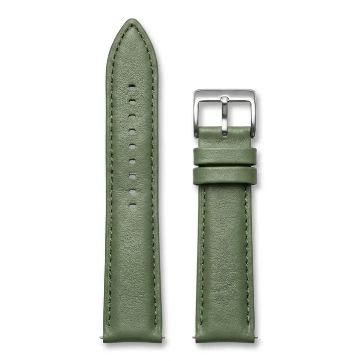 Bonoboss Correa Cuero Premium 22mm Green - layout flat lay vista cenital #editorial_wb_canonical #color_green