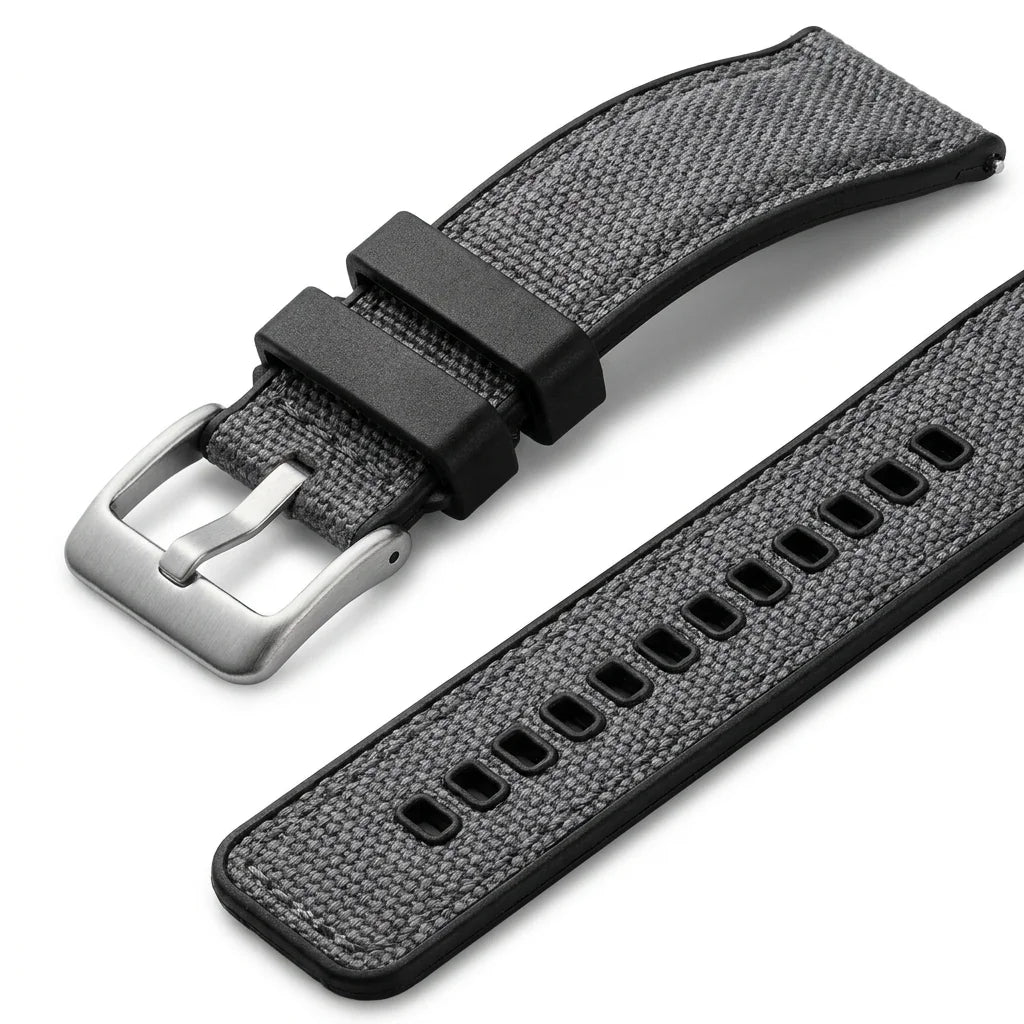 Bonoboss Correa Canvas + TPU 22mm Gris - vista 3/4 oblicua #editorial_wb_3qtr #color_gris