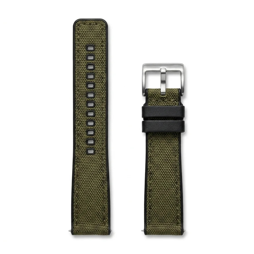 Bonoboss Correa Canvas + TPU 22mm Verde - layout flat lay vista cenital #editorial_wb_canonical #color_verde